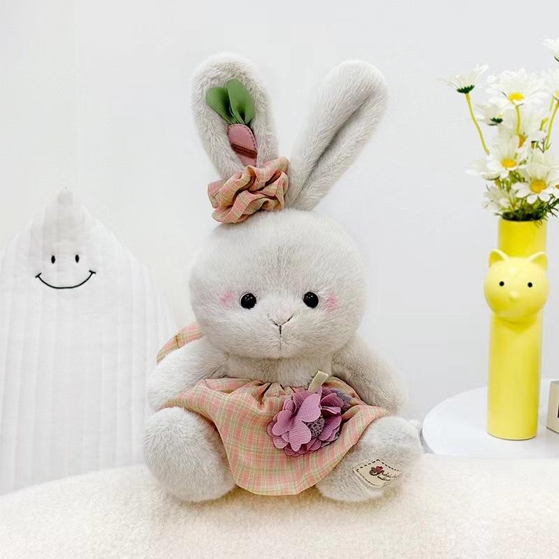 Pink Skirt Rabbit Rabbit Doll Plush Toy Little White Rabbit Doll 8 Inch Grab Machine Rag Doll