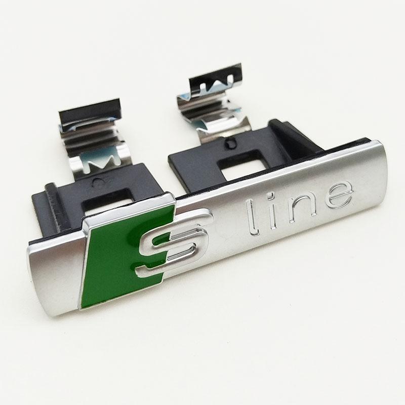 3D Metal Logo S Line Emblem Car Front Grill Badge for Audi S6 S7 SQ5 SQ7 A3 A4 A5 A6 A7 Q3 Q4 Q5 Q6 Q7 Q8 TT Sline Accessories