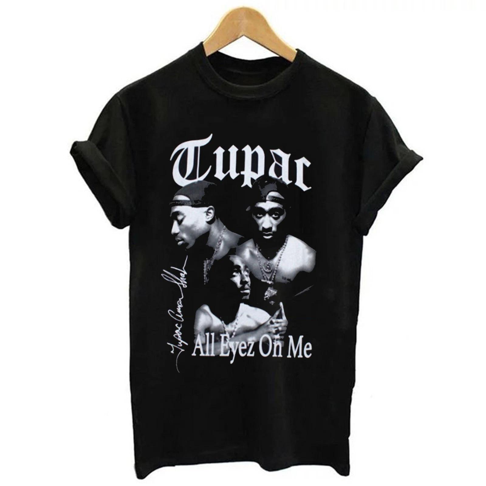 Tupac All Eyez On Me Tee, Retro Tupac Rapper Fan T-shirt, 2Pac Album Tee S