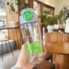 Water bottle summer simple sports water cup high value portable double drink straw cup trend male and female students plastic cup high temperature