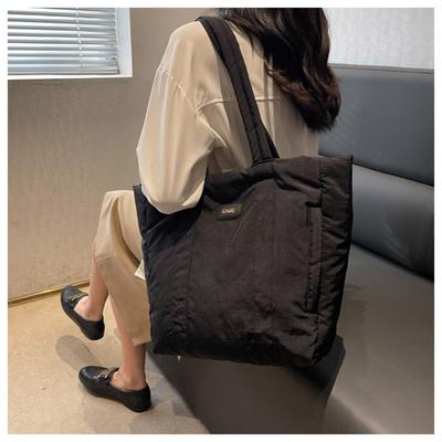 Weiche Stofftasche, einzelne Umhängetasche für Studentinnen, große Kapazität, Pendler-Handtasche, Einkaufstasche