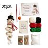 Regalo di Natale Fatto a Mano Bambola all'Uncinetto Ornamento a Spirale Kit Fai da Te, Set Artigianale Festivo con Modello Pupazzo di Neve Filato Morbido, Perline, Decorazione per Albero da Appendere alla Finestra