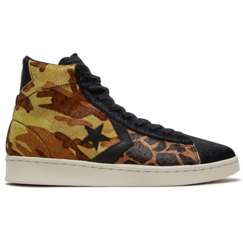 Converse Cons Pro Leather High-Top Board Shoes Unisex Multi-Colour Stitching