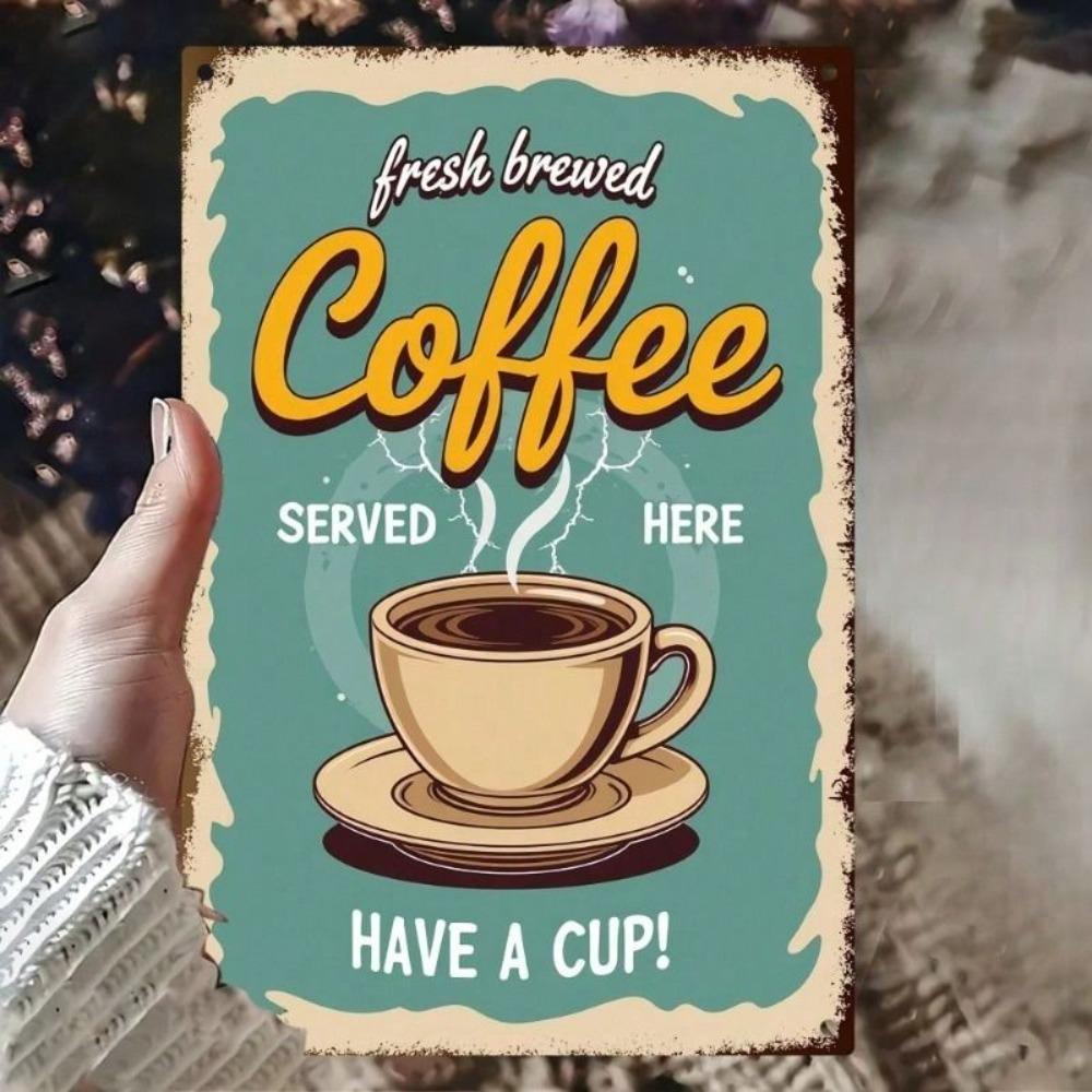 Retro Vintage Metal Coffee Sign Wall Art Kitchen Cafe Decor 20x30cm