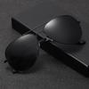 2023 Men's Polarized Photochromic Aviator Sunglasses with Metal Double Beam - Black