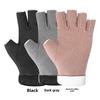 Winter German Velvet Half-finger Gloves Driving Office Wrist Fit Solid Color Half-finger Leakage Velvet Thermal Gloves