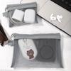 Compact Cosmetic & Essentials Mesh Bag for Women - Lipstick, Cards, Data Cable, Earphones Storage