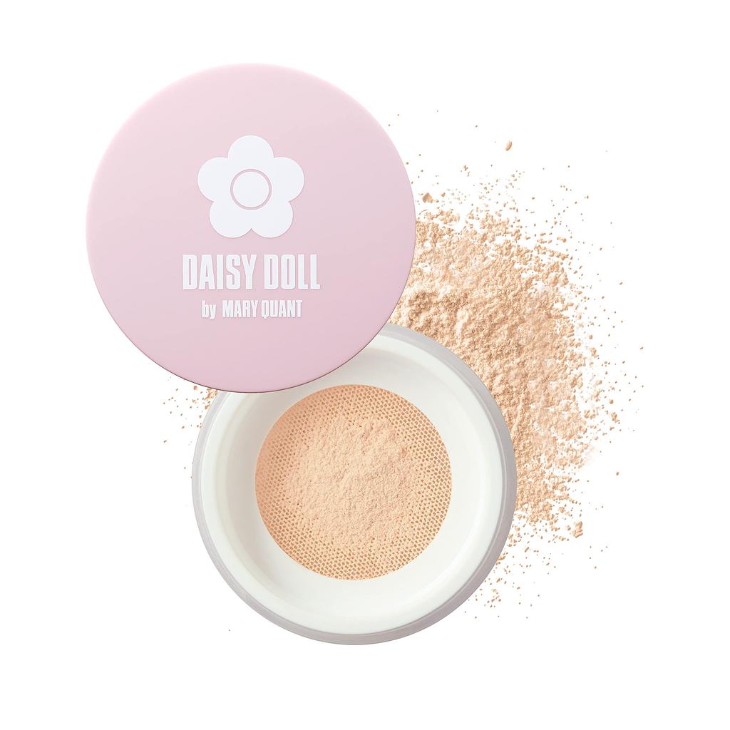 DAISY DOLL by MARY QUANT Loose Powder 02 Glow Pearl for a Lustrous Moisturizing Powder Prevents Makeup from Coming Off and Grease from Coming Comes