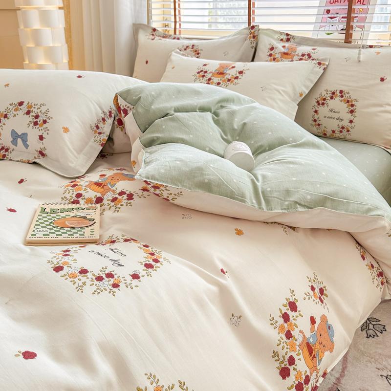 Pure Cotton 4-Piece Bedding Set