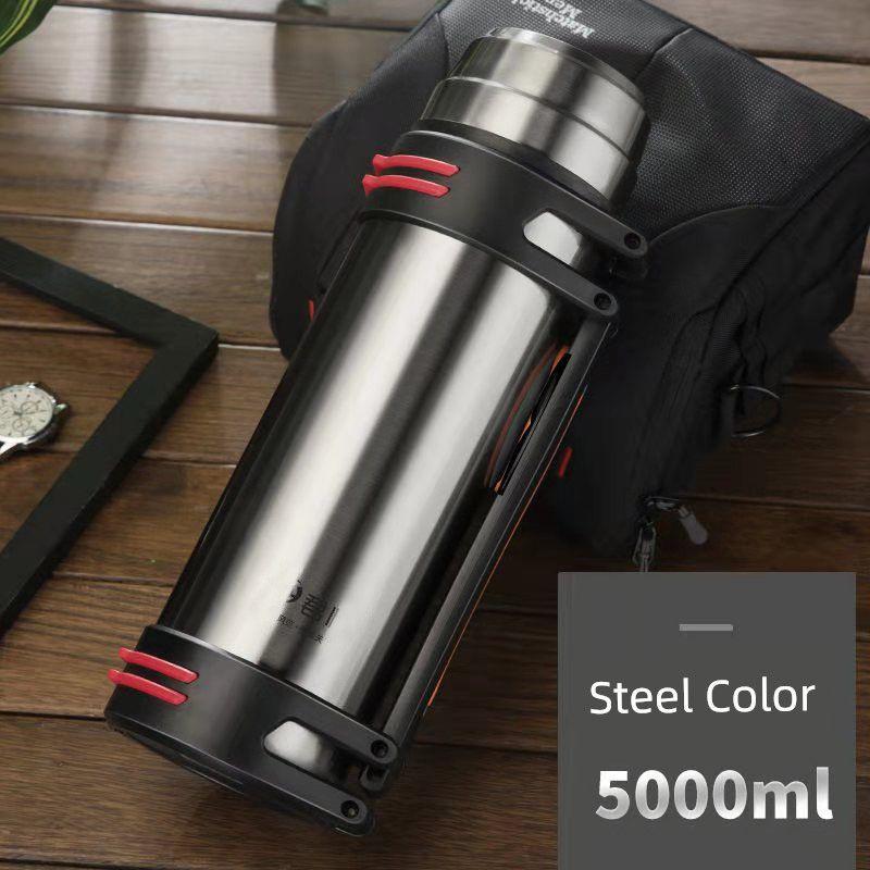 Extra Large Capacity Vacuum Cup Portable 4000Ml Water Cup 5000 Ml Summer Vacuum Cup Outdoor Large Water Kettle