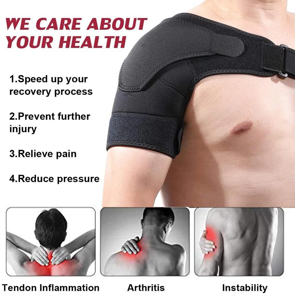 Sports Shoulder Stability Brace With Pressure Pad, For Torn Rotator Cuff, Dislocated Ac Joint, Labrum Tear, Shoulder Pain Relief