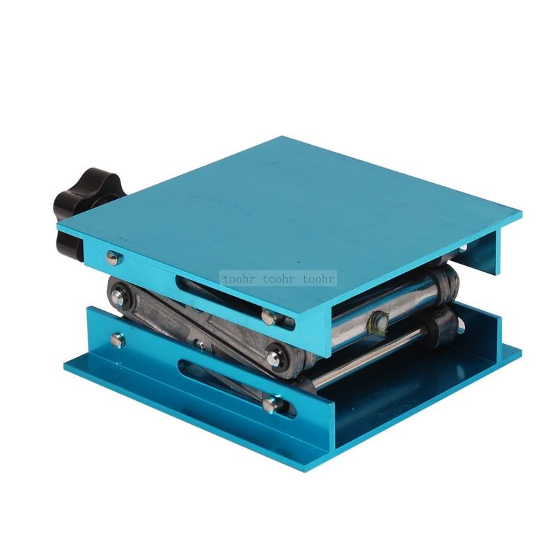 4"x4" 100x100mm Aluminum Router Lift Table Woodworking Engraving Lab Lifting Stand Rack Lift Platform Woodworking Benches