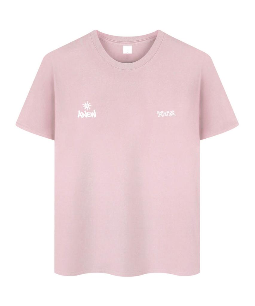 ANEWBROS Twin Logo Oversized Short Sleeve T-Shirt 10 Colors [Anse_9102] (B Type)