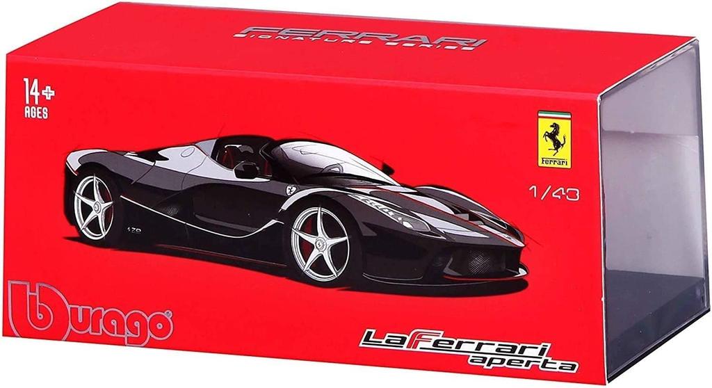 Bburago Ferrari LaFerrari Diecast Model LAFERRARI APERTA SPIDER 2017 Signature Series 1/43 (Red) [Used]