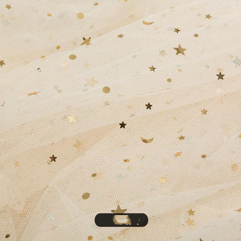 Star Printed Curtains Tulle Balcony  Screen Sheer Curtain Living Room Window Tulle Wedding Ribbon Organza Mesh  DIY  Topper Supplies