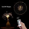 120/200 LED DIY Fireworks LED Fairy String Light  Remote Control Garland for Outdoor Christmas Decoration (not Include Battery)