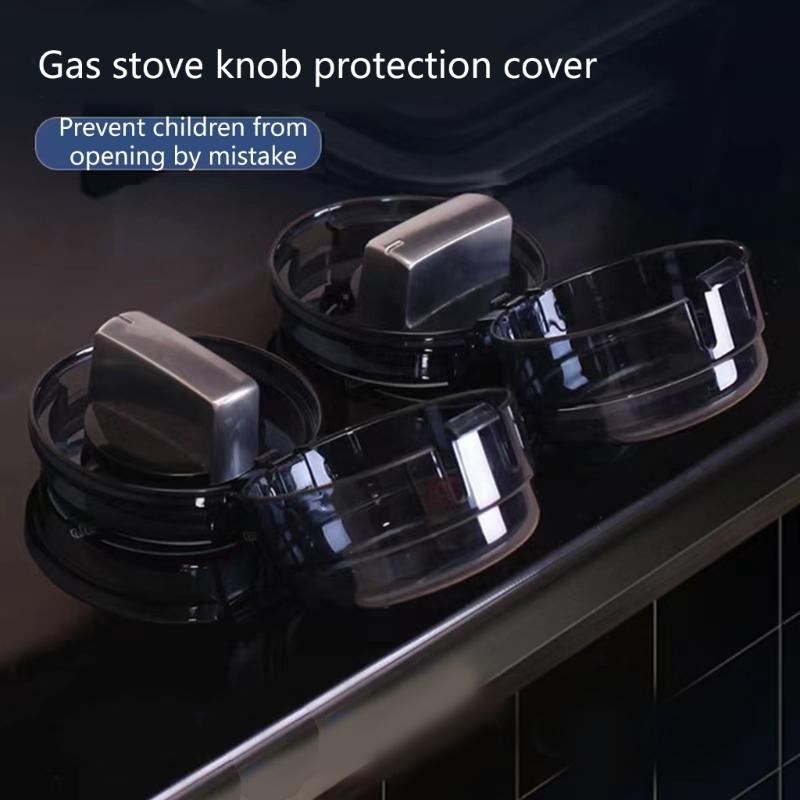 Childproof Gas Stove Switches Cover Removable Dust Protectors Cover Heat Resistant Baby Safety Oven Lock Lid Cap