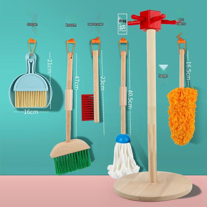 

Детский деревянный набор для уборки: Игрушки для сюжетно-ролевых игр в уборку для мальчиков и девочек детсадовского возраста