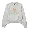 Animal Embroidery Sweatshirt  Light Gray 