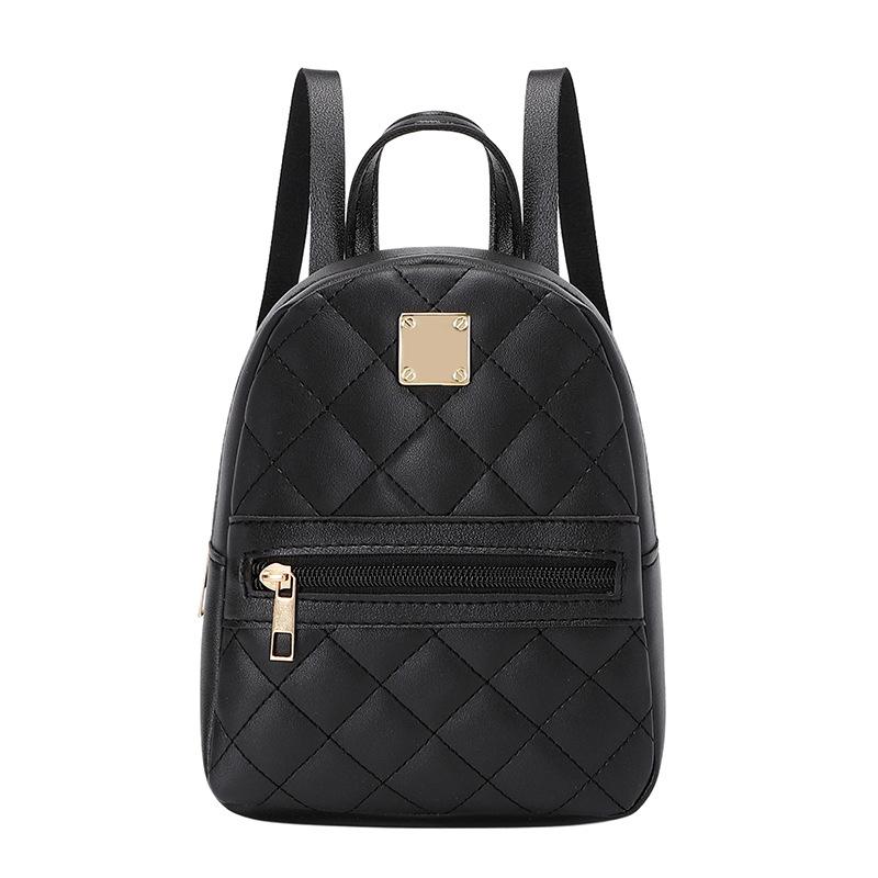 Backpack Women Leisure Pu Small Girls Rucksacks Leisure Zipper Shoulder Bag Knapsack Women Mini School Backpack Traveling Bag