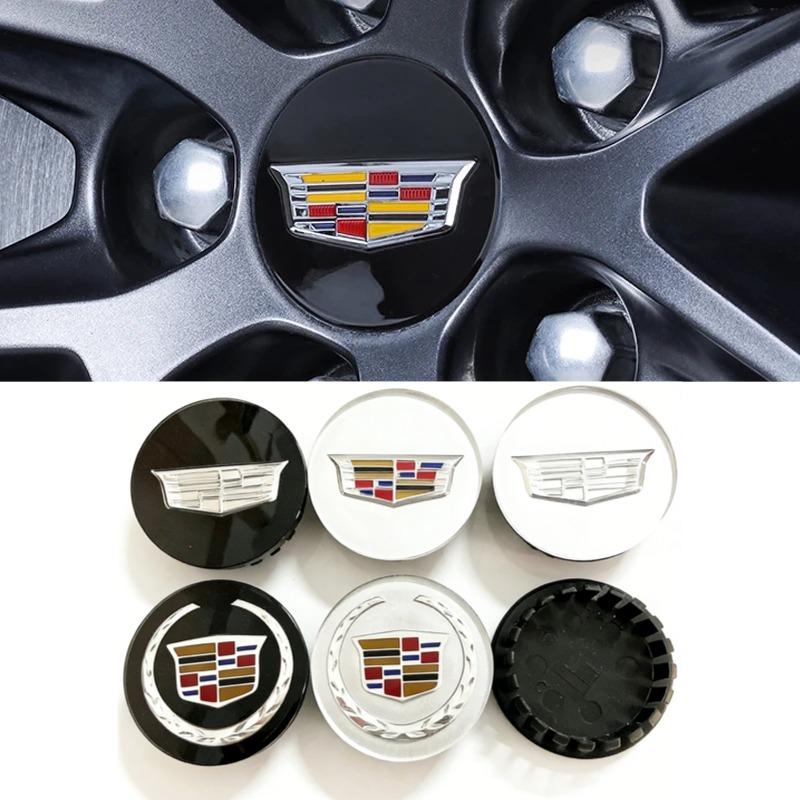 For Cadillac Escalade CTS CT5 XT5 XTS XLR BLS SLS STS ATS 67mm 4pcs Car Wheel Center Hub Caps Cover Emblem Auto Tire Accessories
