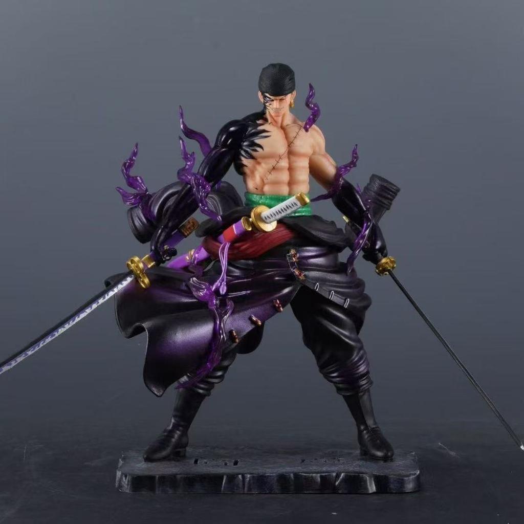 W magazynie 25cm Figurki Anime One Piece Zoro Malowanie Nieba Roronoa Zoro Figurki Akcji PVC Model Kolekcjonerski Zabawki Prezenty Urodzinowe