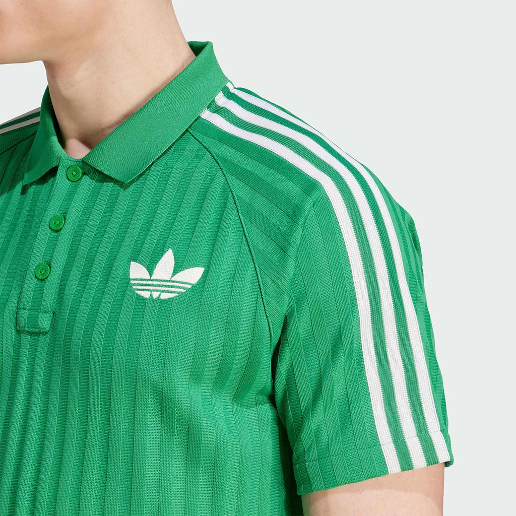 Adidas Originals Adicolor 70s Retro Series Triple Stripe Colorblock Logo Polokošile Pánské topy Zelená IP6976