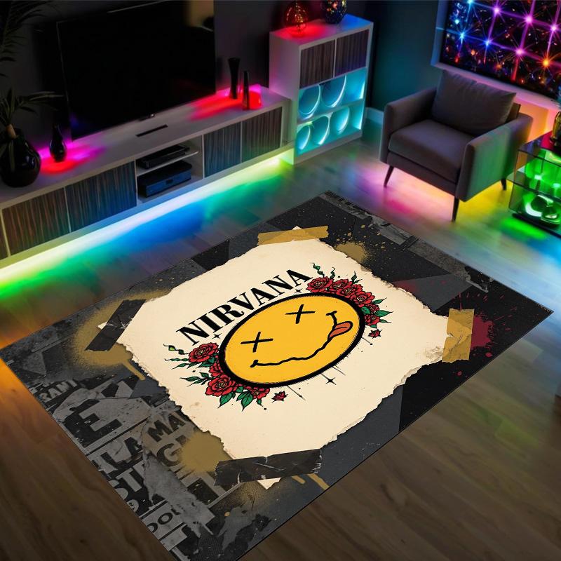 Nirvana Design Crystal Velvet Carpet Cozy Non?Slip Printed Rug For Bedroom Living Room Entrance