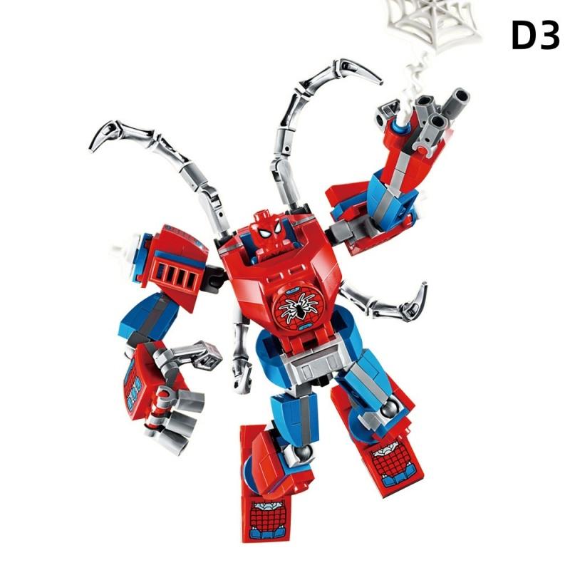 28cm Marvel Anime Avengers Captain America Iron Man: 120PCS/piece Building Block Toy Birthday Gift for Children