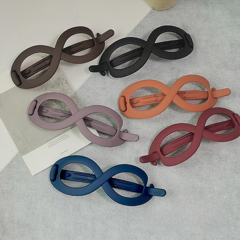 Wsuwka do włosów w kształcie ósemki do kucyków i koków - Prosty duży klips ozdobny do włosów