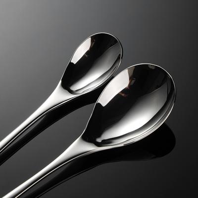 Cuillère à bibimbap en acier inoxydable 304, taille miroir, cuillère allongée polie, cuillère à mélanger pour restaurant