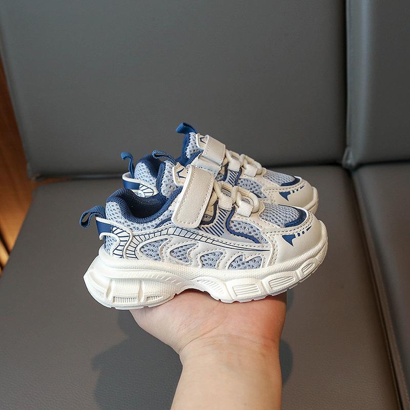 Boys' sports shoes 2025 spring new children's breathable mesh dad shoes fashion casual shoes girls running shoes