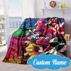 Custom Name Power-Rangers Heroes Blanket bed sofa Blanket Flannel Blanket for Camping, Hiking, Picnic Essentials,gift for Fan family