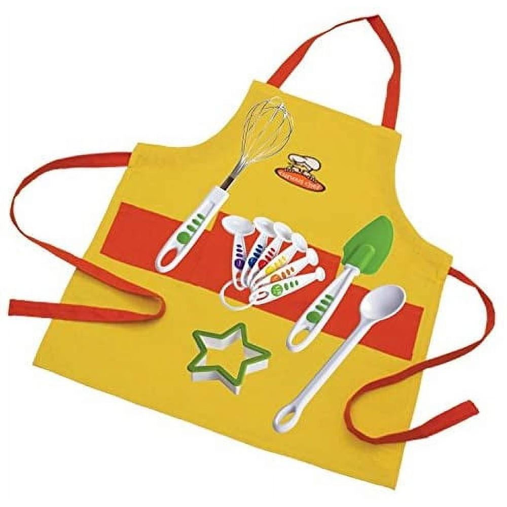 

11 Piece Kids Cooking Kit Real Tools Baking Utensils Children Dishwasher Safe BPA Free Includes Apron Cookie Cutter Whisk United States