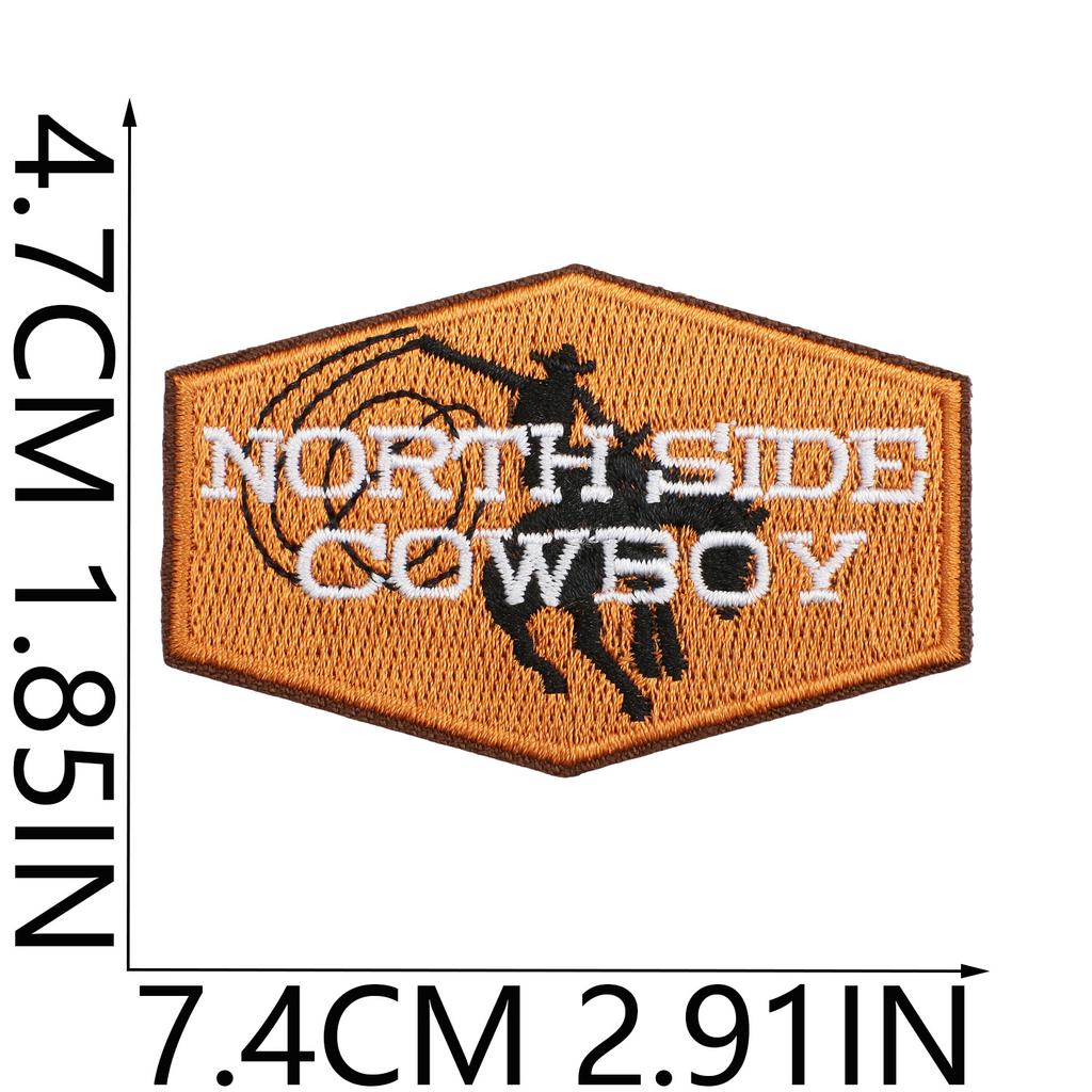 52 Pezzi Stoffa Ricamata Mista Tema Western Denim Adesivo Stile Punk Teschio Patch Adesivo Decorazione Vestiti Cactus