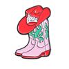 Bow Strawberry Cowgirl Boot Enamel Pins Western Aesthetic Pink Cute Brooches Lapel Badge Fashion Jewelry Gifts for Friends
