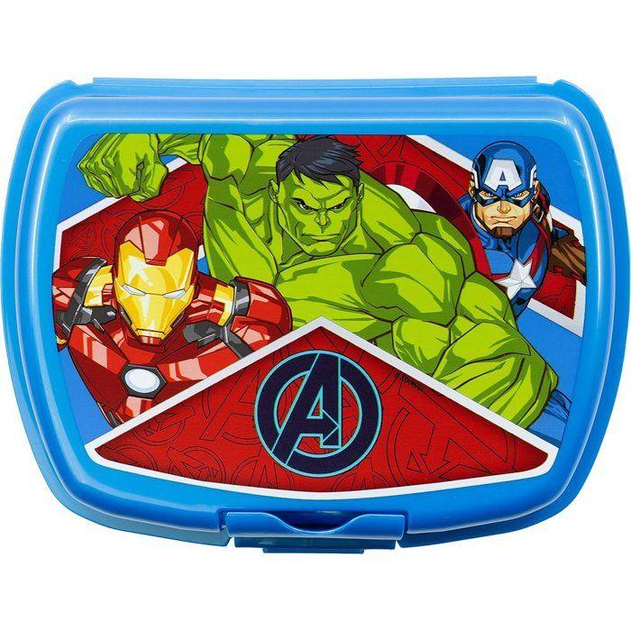 Boîte à sandwich - Tataway - Marvel - Avengers - Iron Man - Hulk - Captain America - Bleu