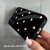 Cute Polka White Hearts Phone Cover for Xiaomi 15T 14T Pro Hard Gloss Acrylic Back Soft TPU Frame Anti-scratch Protective Case