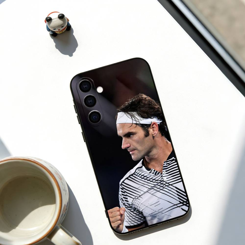 

Athlete Federer Phone Case For Samsung Galaxy A73,A72,A71,A70,A53,A52,A51,Others Soft Black Cover Samsung a42 5g