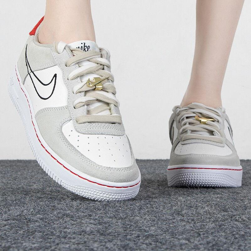 Air Force 1 LV8 S50 GS 'Light Stone University Red' Sneakers DB1561-100