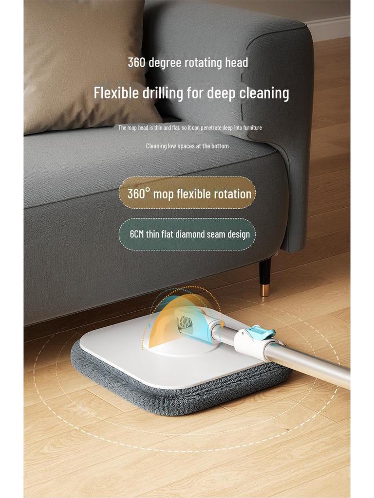 Hands-Free Automatic Rotating Mop with Spin-Dry Bucket for Effortless Cleaning