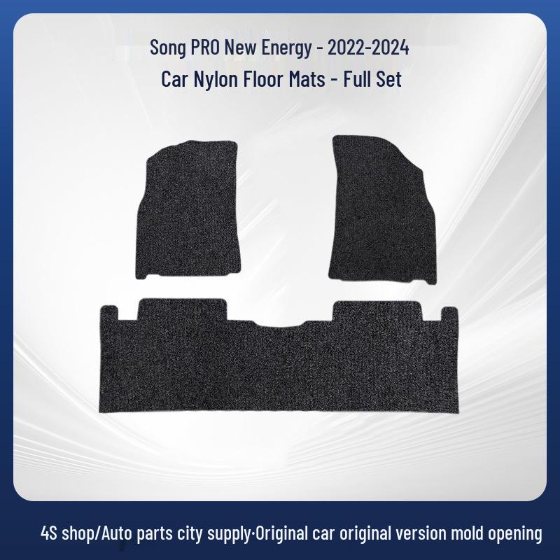Black Nylon Dirt-Resistant Non-Slip Floor Mats for BYD Song Pro New Energy (2022-2024 Models)