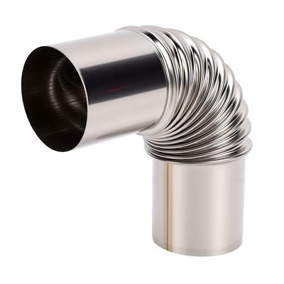 75mm Schornsteinbogen 90 Grad Edelstahl Ofenrohr für Innenverbrennung Outdoor Camping