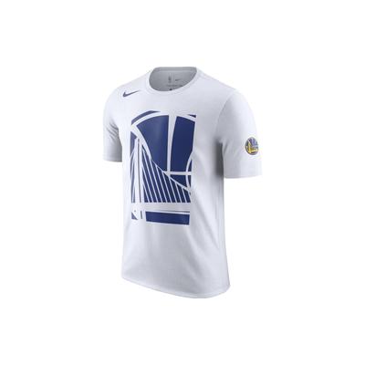 Dri-Fit Golden State Warriors Bedrucktes Rundhals Sport-T-Shirt Herren Oberteile Weiß AJ2444-100