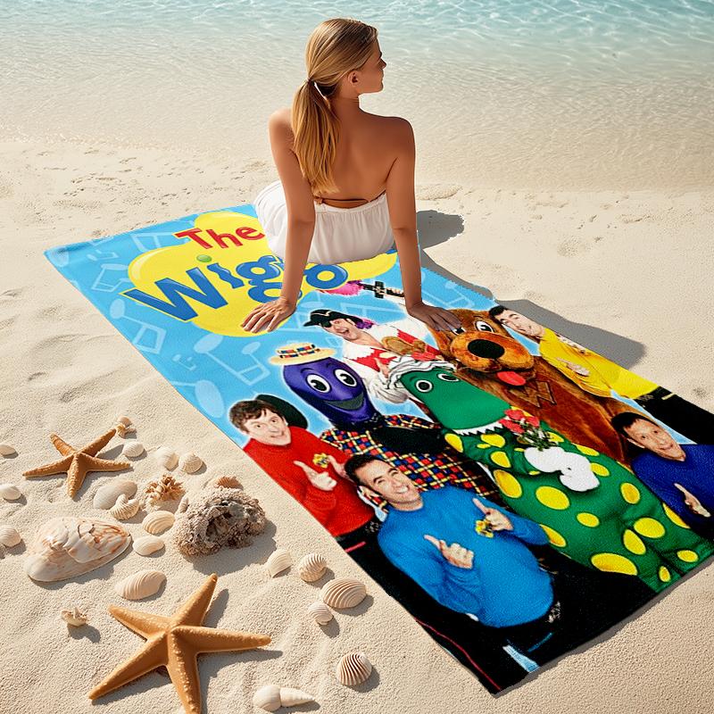 1pc The Wiggles1 Beach Towel, Comfortable and Thick, and Swimming/Bath/Picnic/Camping Towel, Suitable for Seaside Beaches