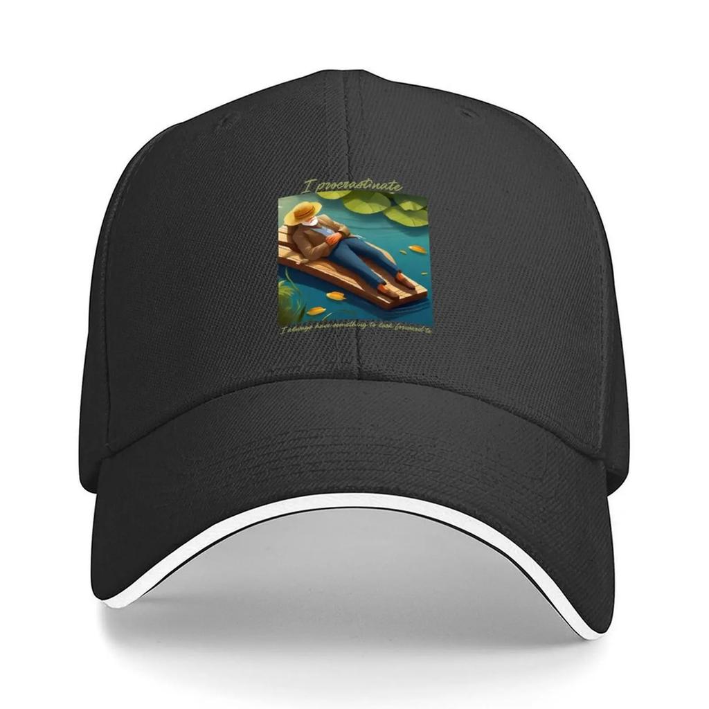 i procrastinate Baseball Cap Beach Outing Designer Hat Brand Man cap tactical cap Women Beach Fashion Men's