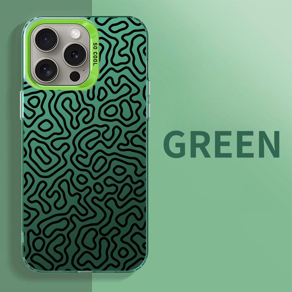 Graffiti Texture Silver Phone Case for iPhone 16/15/14/13/8