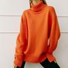 Oversized Knitted Vintage Turtleneck Tops Causal Loose Spring Autumn Winter Pullover Sweater Clothing Women Sweaters