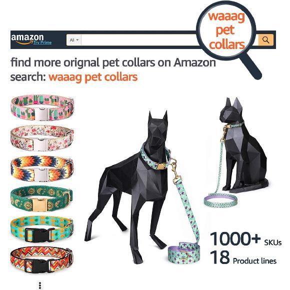 Waag Crescent Moon Galaxy Space Cat Collar - Multiple Designs, Safety Breakaway Collar (Black Webbing, XXS 6.5"-10" Neck)