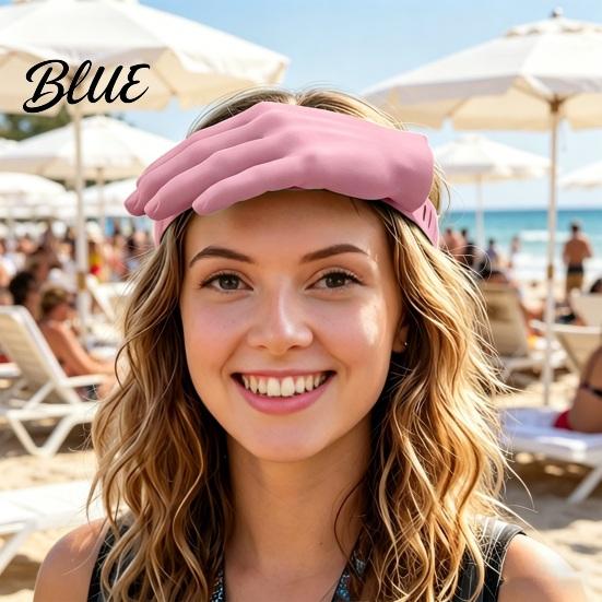 Beach Sun Hat Yellow Palm-Shaped Creative UV Protection Trendy and Funny Elastic Outdoor Blocks Direct Sunlight Comfortable Summer for Travel